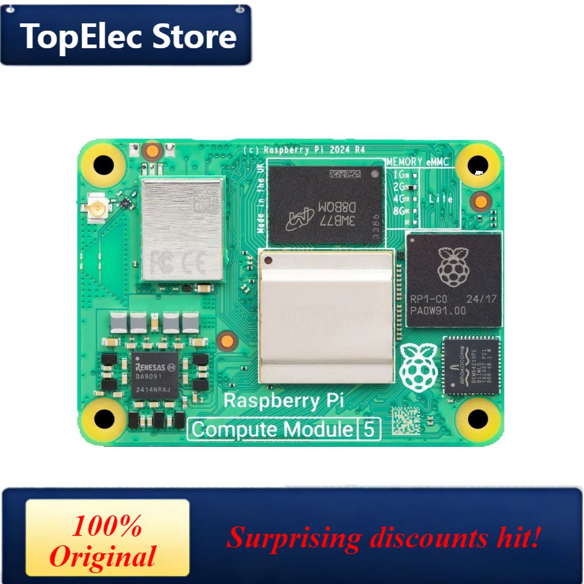 TopElec Raspberry Pi Compute M - огляд і ціна Raspberry Pi 5 8Gb
